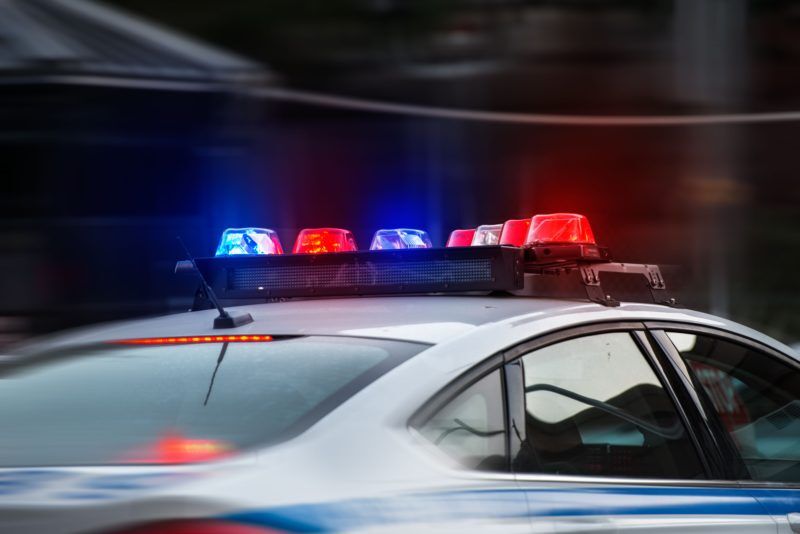 police car with lights on, felony DUI in Florida